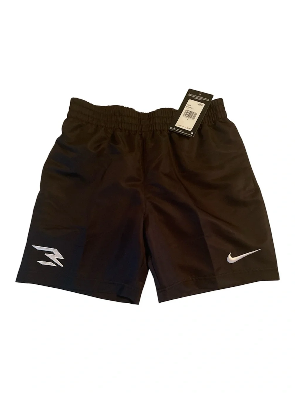 Nike Black Kids Athletic Shorts with White Logos